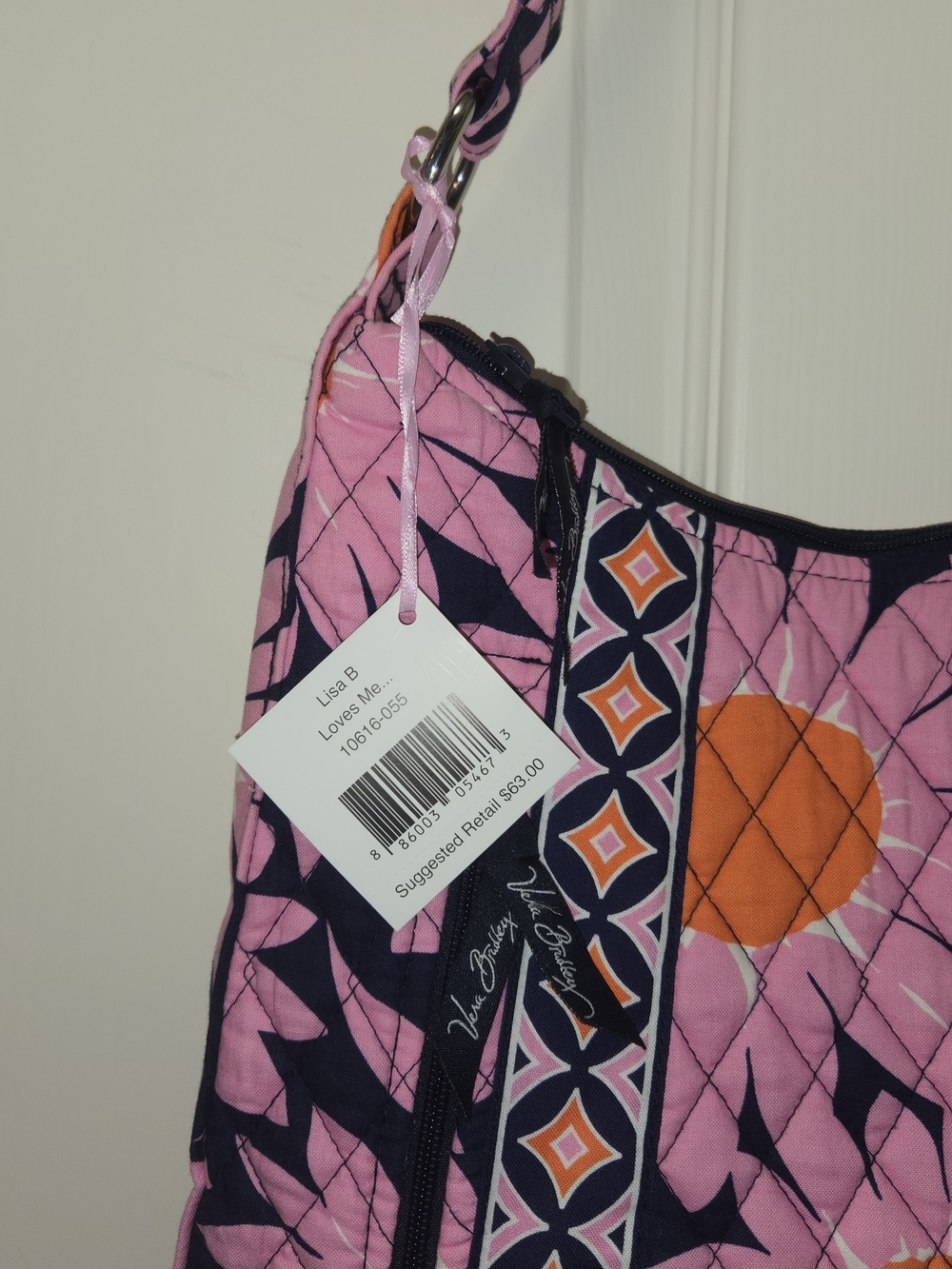 Vera Bradley Shoulder Hobo bag, Lisa B, Love's Me, NWT - Picture 3 of 9